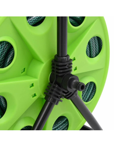 Avvolgitubo Autonomo Verde con Set Raccordi Tubo 0,5" 50 m PVC