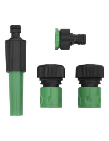 Avvolgitubo Autonomo Verde con Set Raccordi Tubo 0,5" 50 m PVC