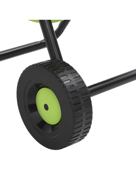 Carrello Avvolgitubo Verde con Set Raccordi Tubo 0,5" 50 m PVC