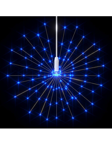 Luci di Natale Fuochi d'Artificio Blu Chiaro 20 cm 140 LED