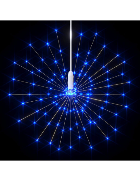 Luci di Natale Fuochi d'Artificio Blu Chiaro 20 cm 140 LED