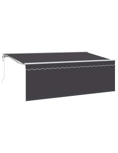 Tenda Retrattile Antracite 350 x 200 cm Poliestere e Alluminio 2