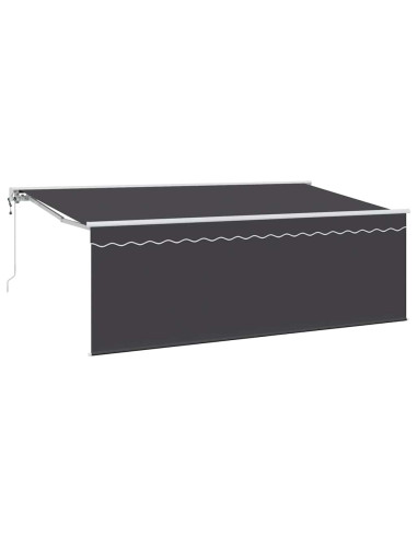 Tenda Retrattile Antracite 350 x 200 cm Poliestere e Alluminio
