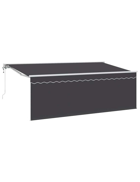 Tenda Retrattile Antracite 350 x 200 cm Poliestere e Alluminio