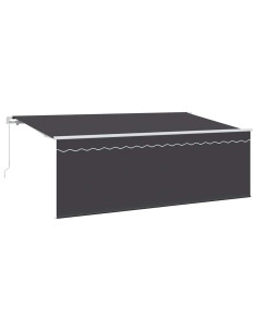 Tenda Retrattile Antracite 350 x 200 cm Poliestere e Alluminio 2
