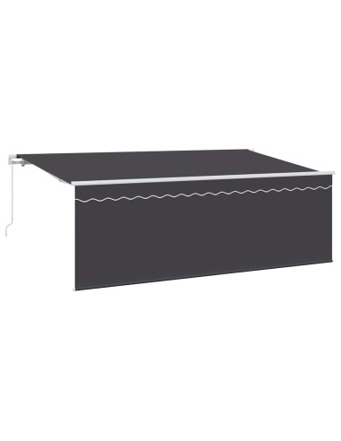 Tenda Retrattile Antracite 350 x 200 cm Poliestere e Alluminio