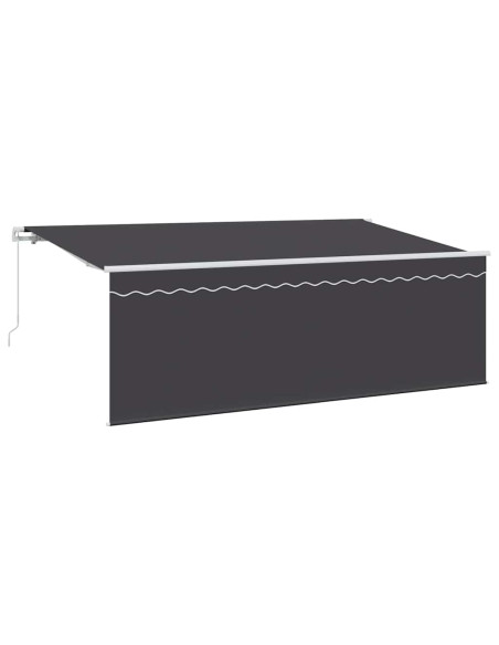 Tenda Retrattile Antracite 350 x 200 cm Poliestere e Alluminio