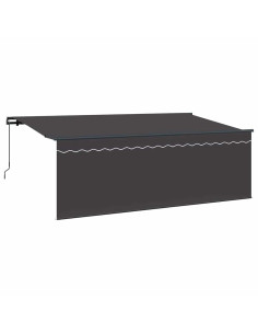 Tenda Retrattile Antracite 350 x 200 cm Poliestere e Alluminio 2