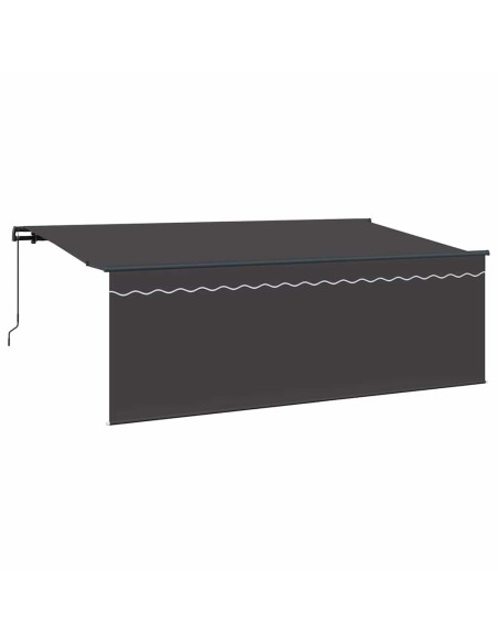 Tenda Retrattile Antracite 350 x 200 cm Poliestere e Alluminio