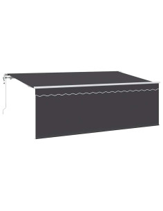 Tenda Retrattile Antracite 350 x 200 cm Poliestere e Alluminio 2