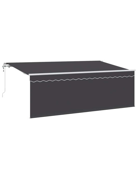 Tenda Retrattile Antracite 350 x 200 cm Poliestere e Alluminio