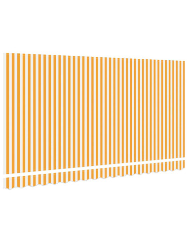 Telo di ricambio per tenda da sole Giallo e Bianco 380 x 195 cm