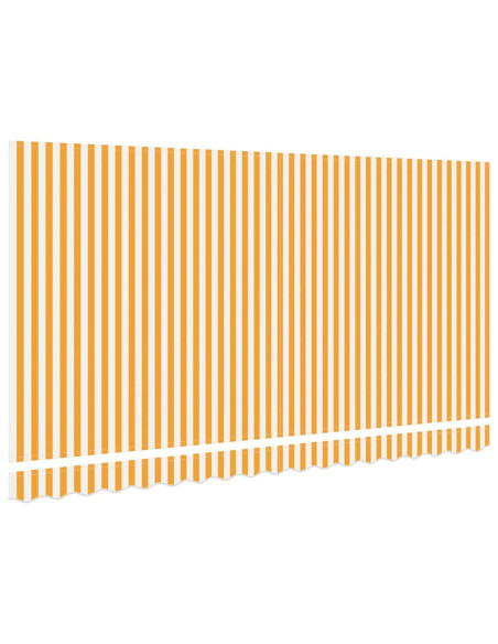 Telo di ricambio per tenda da sole Giallo e Bianco 380 x 195 cm