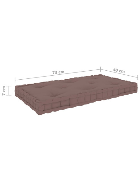 Cuscino per Pallet e Pavimento Talpa 73x40x7 cm in Cotone