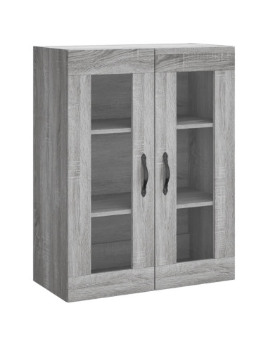 Credenza Grigio Sonoma 69,5x34x180 cm in Legno Multistrato