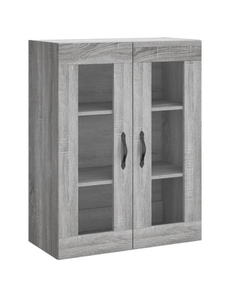 Credenza Grigio Sonoma 69,5x34x180 cm in Legno Multistrato