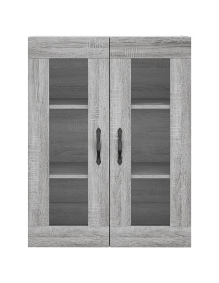 Credenza Grigio Sonoma 69,5x34x180 cm in Legno Multistrato