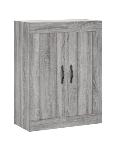 Credenza Grigio Sonoma 69,5x34x180 cm in Legno Multistrato