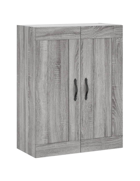 Credenza Grigio Sonoma 69,5x34x180 cm in Legno Multistrato