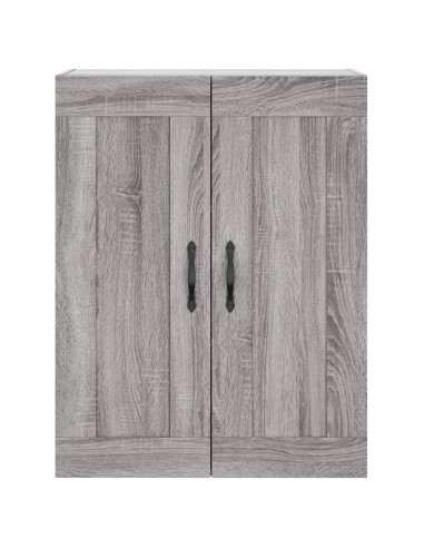 Credenza Grigio Sonoma 69,5x34x180 cm in Legno Multistrato