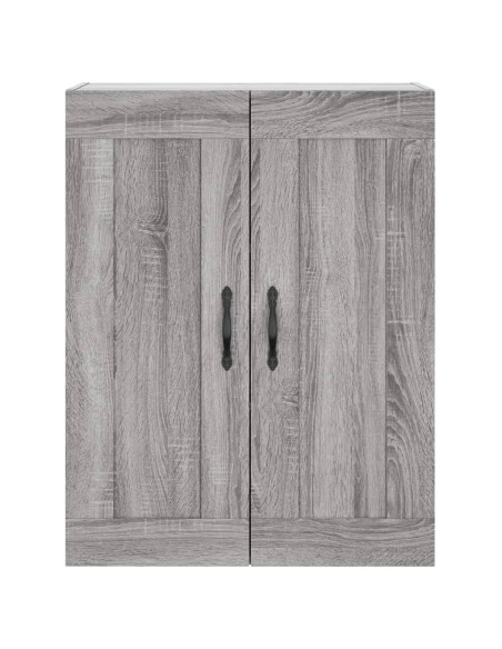 Credenza Grigio Sonoma 69,5x34x180 cm in Legno Multistrato