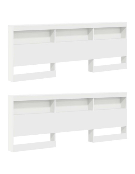 Letto Libreria Bianco 180 x 200 cm Legno multistrato