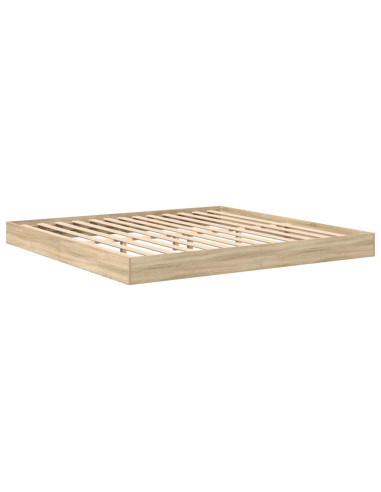 Letto Libreria rovere sonoma 180 x 200 cm Legno multistrato