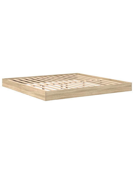 Letto Libreria rovere sonoma 180 x 200 cm Legno multistrato