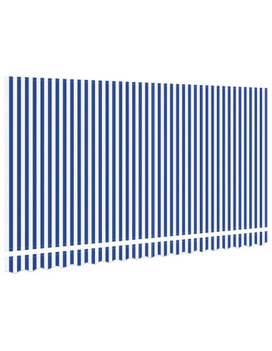 Telo di ricambio per tenda da sole Blu e Bianco 380 x 195 cm