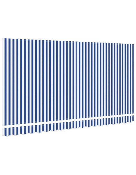 Telo di ricambio per tenda da sole Blu e Bianco 380 x 195 cm