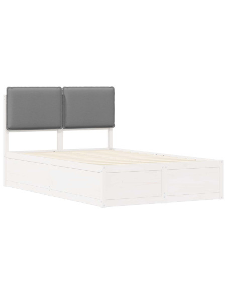 Letto con Testiera Rivestita Grigio chiaro 120 x 200 cm