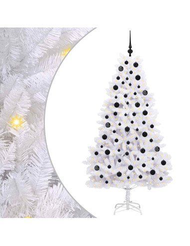 Albero di Natale Artificiale con Rami Pieghevoli Bianco 180 cm