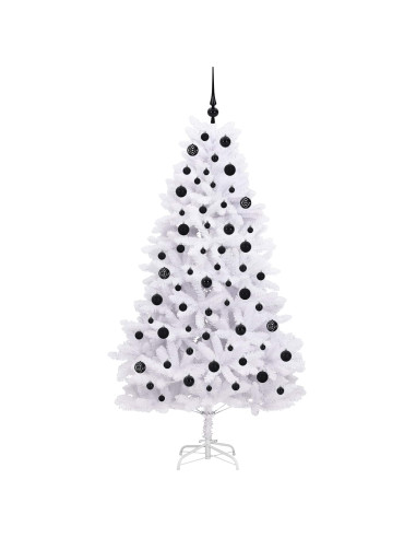 Albero di Natale Artificiale con Rami Pieghevoli Bianco 180 cm
