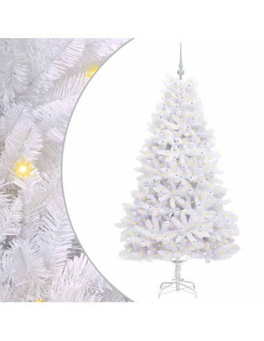 Albero di Natale Artificiale con Rami Pieghevoli Bianco 180 cm