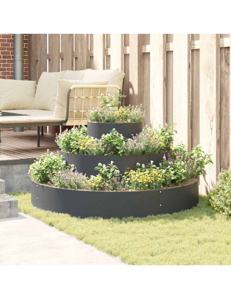 Vaso da giardino Antracite 120 x 120 x 20 cm