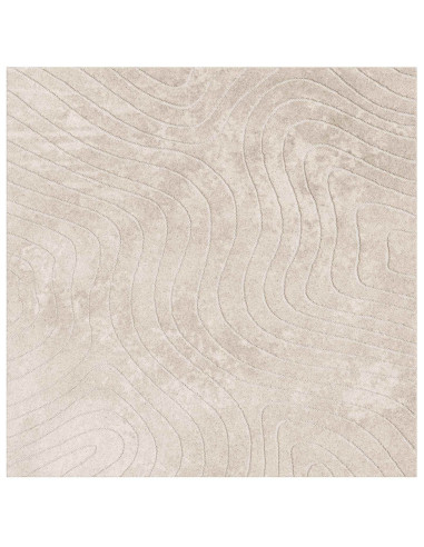 Tappeti per area Quadrato HUARTE Beige 120 x 120 cm Poliestere