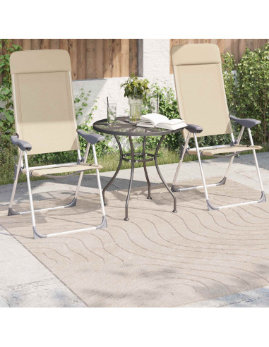 Tappeti per area Quadrato HUARTE Beige 120 x 120 cm Poliestere