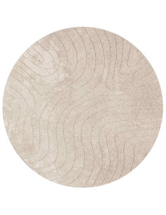 Tappeti per area Rotondo HUARTE Beige Ø 120 CM Poliestere 2