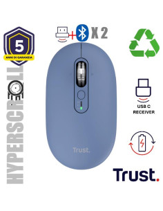 SERON HYPSCROLL SLIM WRLS MOUSE BLU
