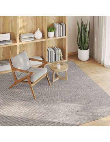 Tappeti per area HUARTE Crema e Taupe 120 x 120 cm Poliestere