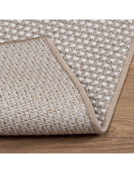 Tappeti per area HUARTE Crema e Taupe 200 x 200 cm Poliestere