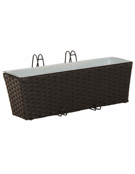 Ringhiera 2 pcs Nero 50 x 17 x 17 cm Metallo