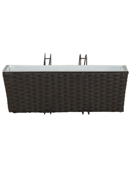 Ringhiera 2 pcs Nero 50 x 17 x 17 cm Metallo