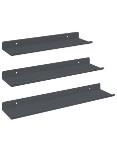 Scaffale da parete 3 pcs Antracite 40 x 9 x 2,5 cm 2
