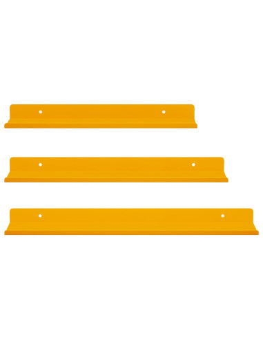 Scaffale da parete 3 pcs Giallo senape 40 x 9 x 2,5 cm