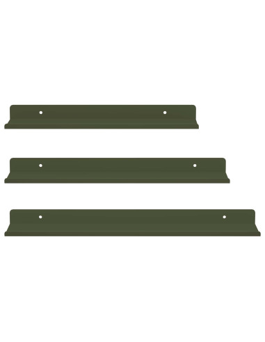 Scaffale da parete 3 pcs Verde oliva 40 x 9 x 2,5 cm