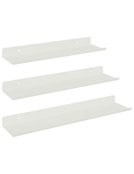 Scaffale da parete con lo scaffale 3 pcs Bianco 40 x 9 x 2,5 cm