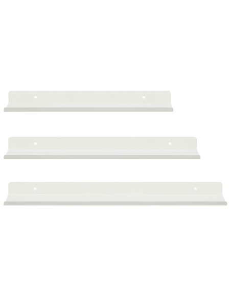 Scaffale da parete con lo scaffale 3 pcs Bianco 40 x 9 x 2,5 cm