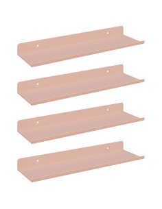 Scaffale da parete con lo scaffale 4 pcs Rosa 30 x 9 x 2,5 cm 2