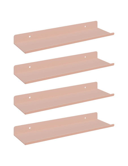Scaffale da parete con lo scaffale 4 pcs Rosa 30 x 9 x 2,5 cm